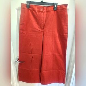 Wide leg cropped pants